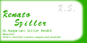 renato sziller business card