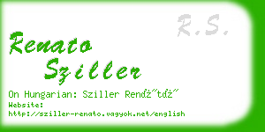 renato sziller business card